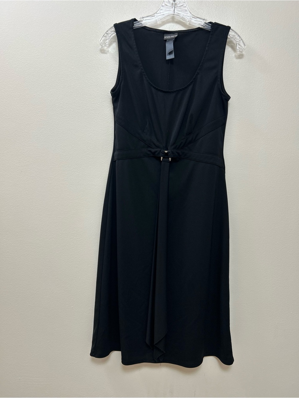Bisou Bisou Sleeveless Black Dress w/a Tie-Front Accent at the waist Size-8